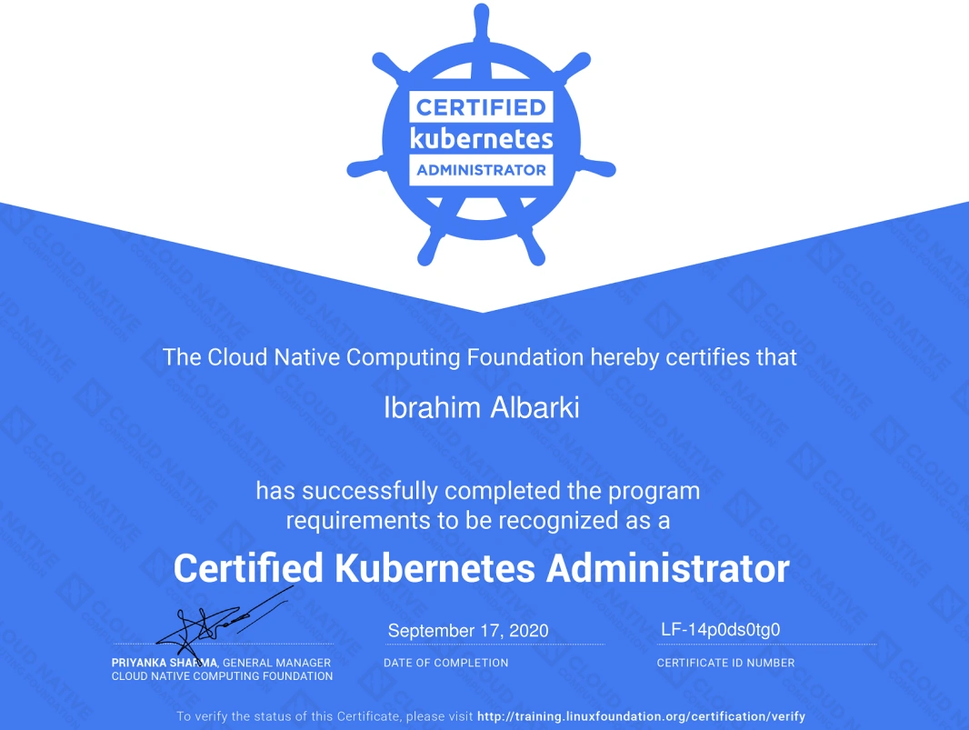 certified kubernetes administrator