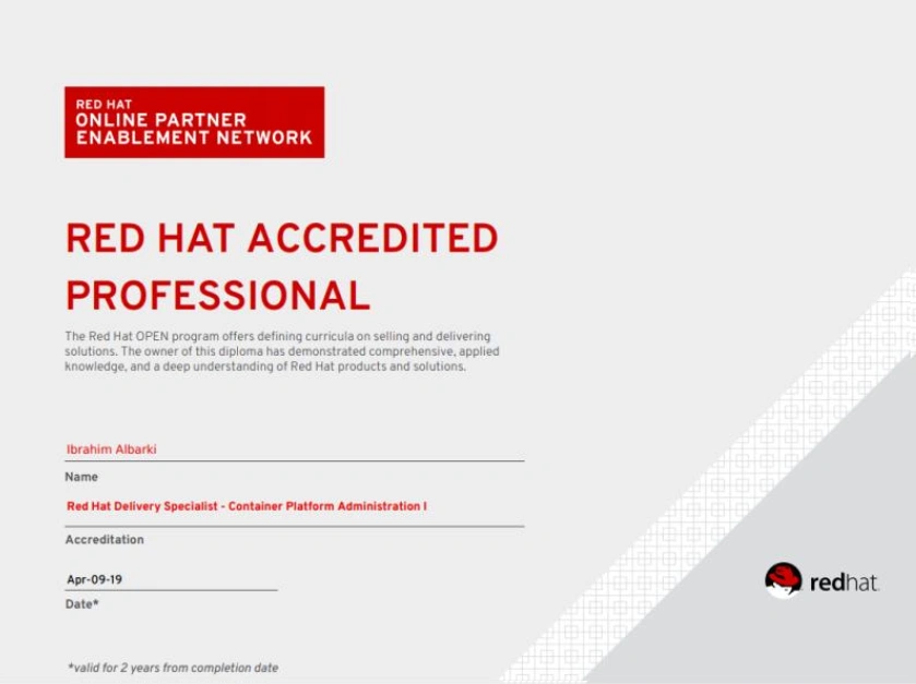 Red Hat Delivery Specialist - Container Platform Administration